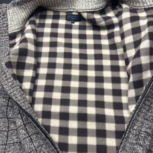 Gioberti Mens Full-Zip Cardigan Sweater Fleece Lining & Ribbed Large Tan - Picture 5 of 10